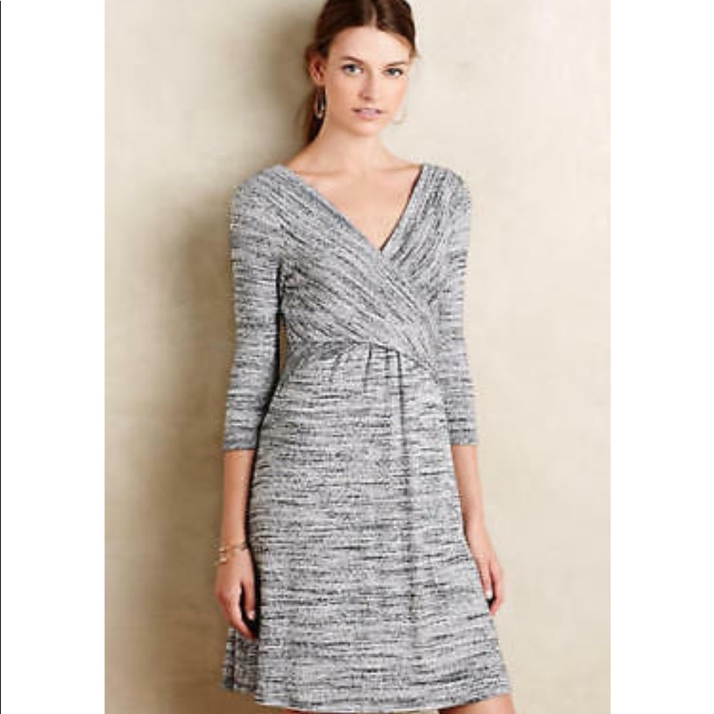 Anthropologie Fit and Flare Wrap Dress